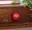 Ceramic drawer knob - red