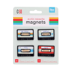 Mini music media magnets (set of 4) - Cassette