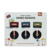 Music media drinks markers (set of 6) - Record and cassette