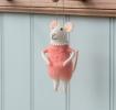 Felt mouse hanging decoration - Pink dress