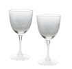 Etched star wine glasses (set of 2) - Clear