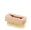Wooden nail brush with sausage dog printed on the handle