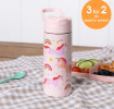 Children's water bottle - Unicorn (stainless steel with straw, 500ml)