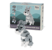 build your own Schnauzer dog kit with completed gray and white dog along with the product box