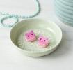 Mini hair claw clips (set of 2) - Pink cats