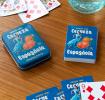 Cerveza Española printed playing card with metal tin box 