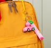 Keyring bag charm - Peach