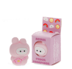 pink bunny shaped pencil sharpener beside the box 