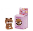 brown bear shaped pencil sharpener beside the box 