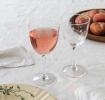 Etched star wine glasses 250ml (set of 2) - Clear