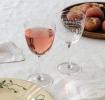 Vintage etched wine glasses 250ml (set of 2) - Clear