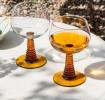 Retro roemer glasses 350ml (set of 2) - Amber