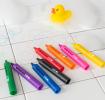 Eight bath crayons in different colours