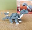 completed diplodocus model kit with packaging 