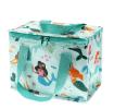 insulated lunch bag decorated with colourful mermaids