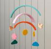 Wooden rainbow mobile