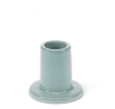 Slate grey ceramic candle holder with a cylindrical shape and wide flat base