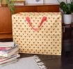 large rectangular storage bag with a floral print 