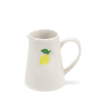 stoneware jug with handle, featuring yellow lemon design