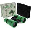 Green Nature Trail binoculars with black carrying case and a packaging box