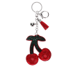 Glittery red cherry keyring 