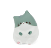 Green and white squidgy stress cat in a sitting design