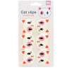 Pack of six cat-shaped bag clips 