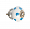 Blue Spot Ceramic Drawer Knob