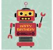 Robot Birthday Card