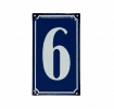6 French Blue Metal Door Sign
