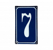 7 French Blue Metal Door Sign