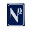 No French Blue Metal Door Sign