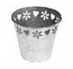 Zinc Heart Flower Tealight Holder