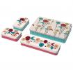 Set Of 4 Floral Knick Knack Tins