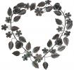 Verdigris Leaves Heart Wreath