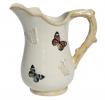 Large Cream Botanical Butterfly Jug