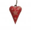 Red Rustic Flower Heart
