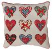 Patchwork Hearts Cushion
