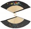 Black Chinese Bamboo Folding Fan