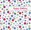 Forget Me Not Happy Birthday Card