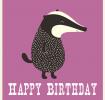 Mr Badger Birthday Card