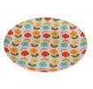Melamine Plate Mid Century Poppy
