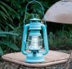 Blue L.e.d Battery Powered Hurricane Lamp