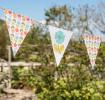 Mid Century Poppy Paper Bunting