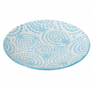 Japanese Side Plate Blue Swirls