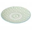 Japanese Side Plate Green Circles