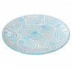 Japanese Dinner Plate Blue Swirls