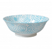 Japanese Salad Bowl Blue Swirls