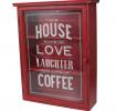 This House Runs On Love And Laughter Vintage Wooden Cabinet