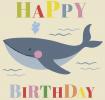 Blue Whale Birthday Card